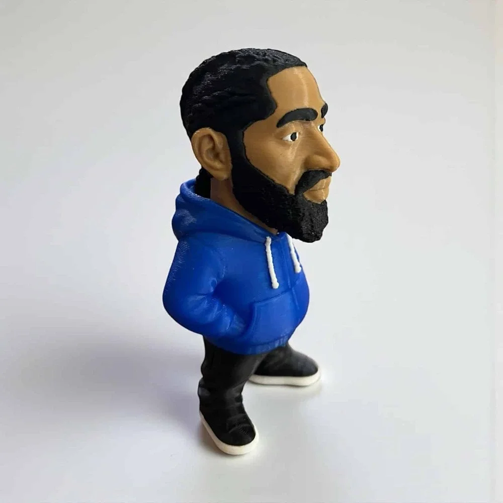 Mini Nipsey Hussle Hip-Hop Legend Figure – 4” 3D Printed Collectible